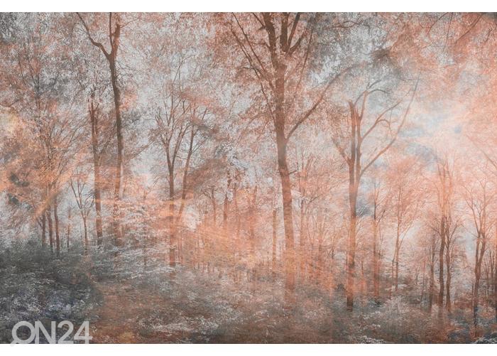 Fliis fototapeet Colorful Forest Abstract 150x250 cm suurendatud