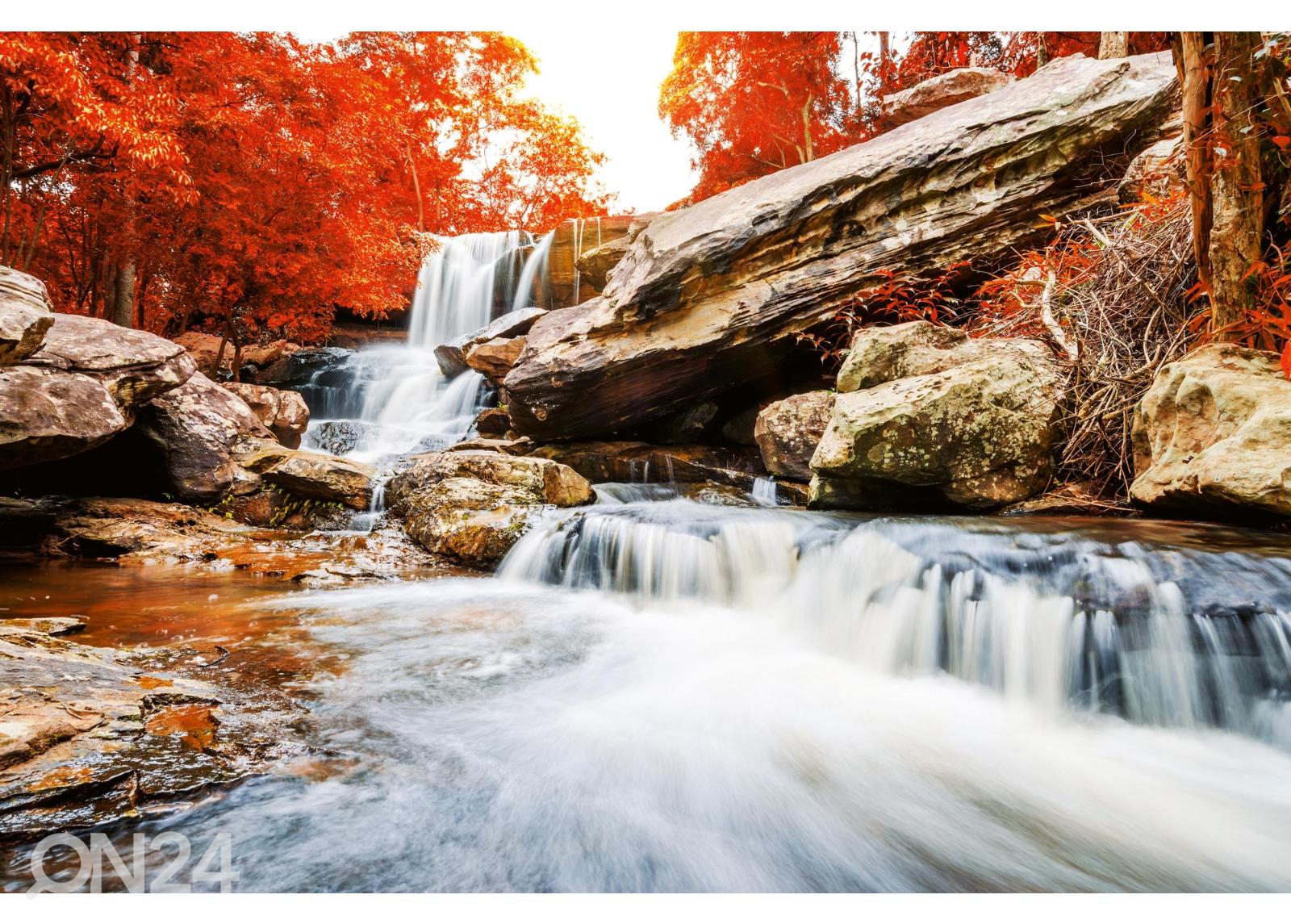 Fliis fototapeet Landscape With The Waterfall suurendatud