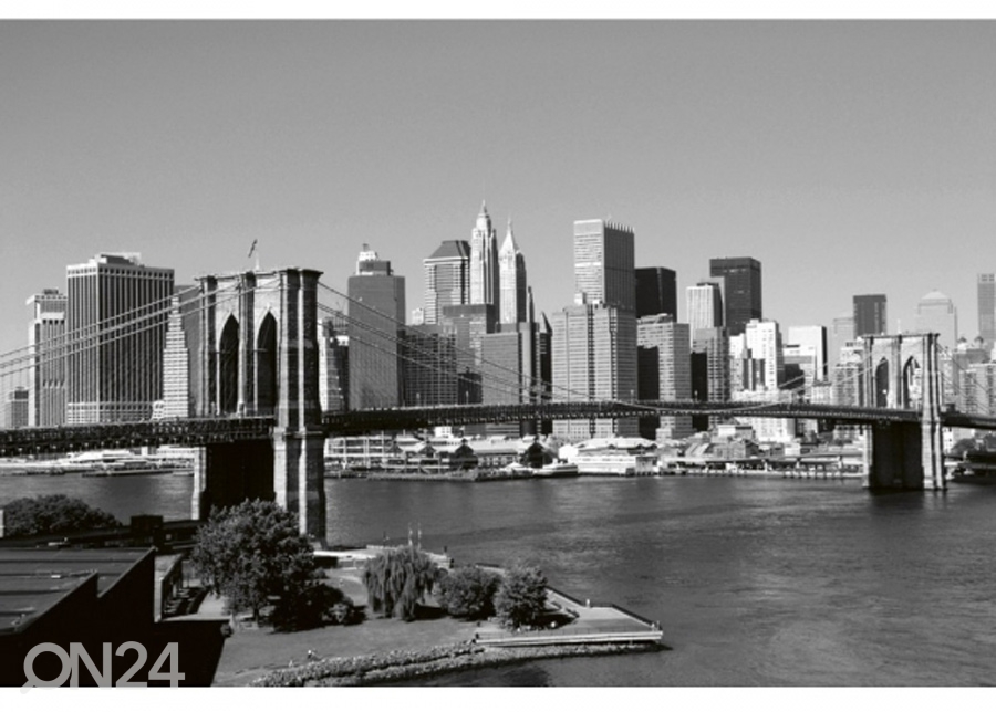 Fliis fototapeet Manhattan gray 225x250 cm suurendatud