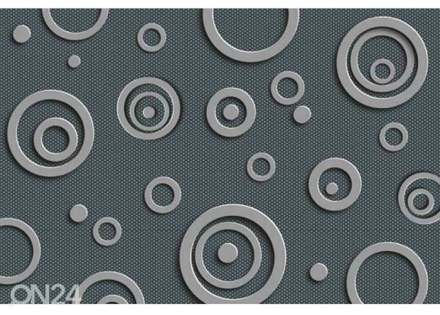 Fliis fototapeet Metal circles 150x250 cm suurendatud
