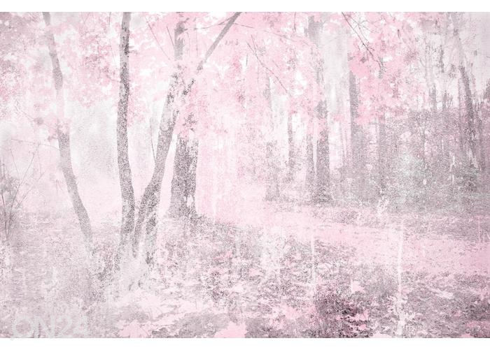 Fliis fototapeet Pink Forest Abstract 150x250 cm suurendatud