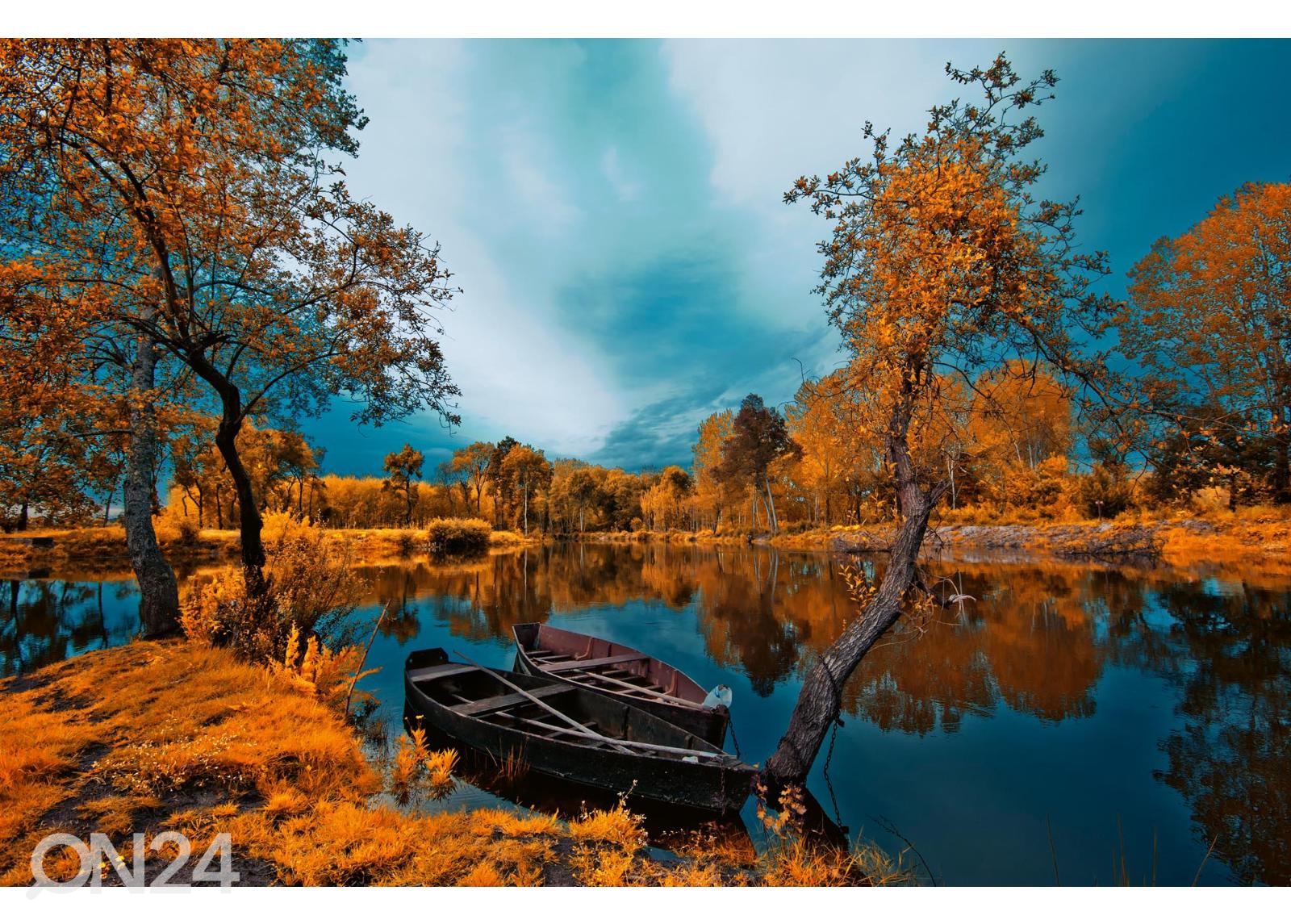 Fliis fototapeet River In Autumn suurendatud