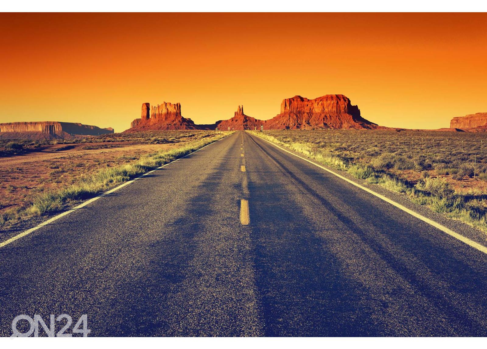 Fliis fototapeet Road To Monument Valley suurendatud