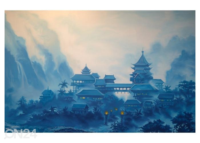 Fliis fototapeet Theatre Backdrop Featuring a Classical Chinese Landscape 368x254 cm suurendatud