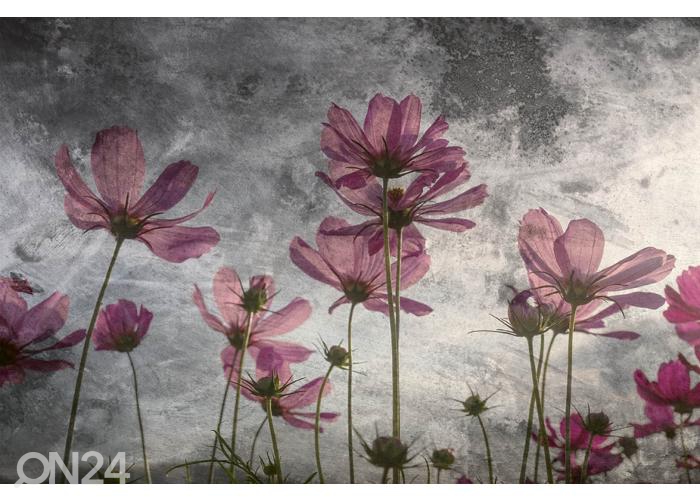 Fliis fototapeet Violet Flower Abstract 150x250 cm suurendatud