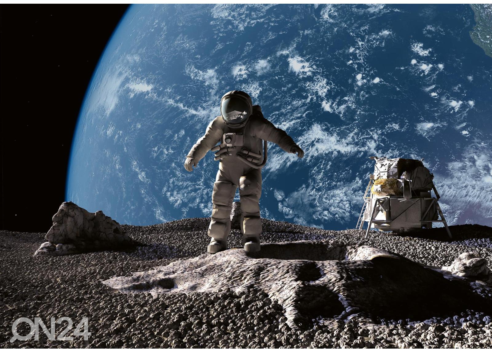 Fliis fototapeet Walking Astronaut suurendatud