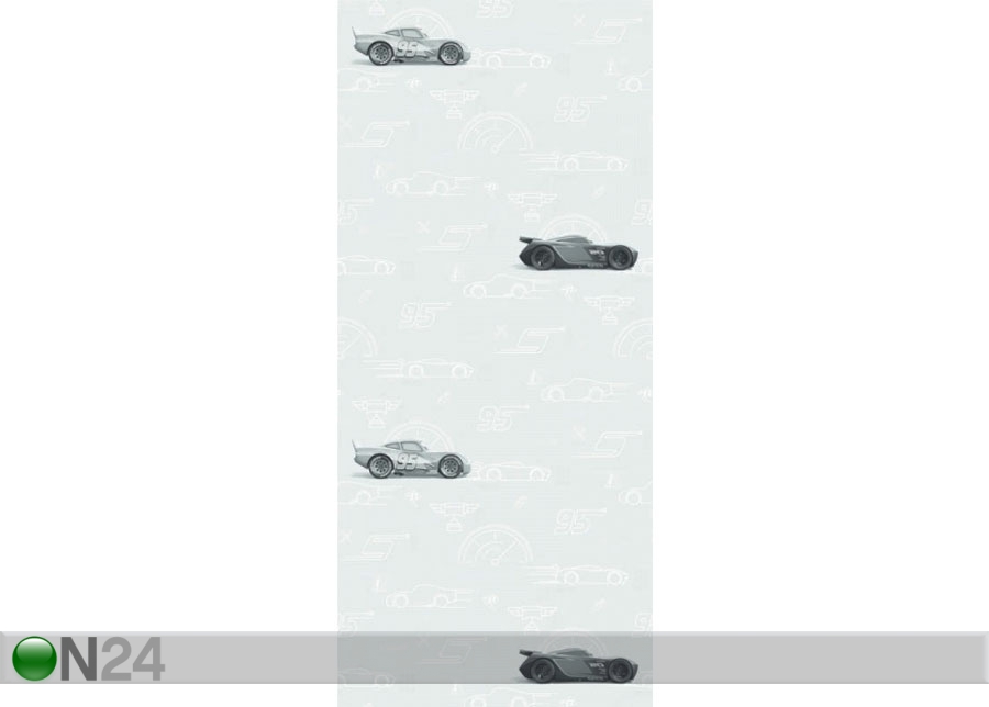 Fliistapeet Cars 3 Silhouette, Beige 53x1000 cm suurendatud