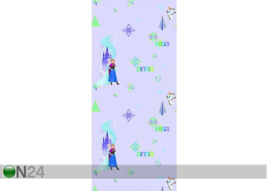 Fliistapeet Frozen: Elza and Anna, Violet 53x1000 cm suurendatud