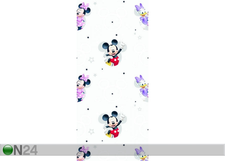 Fliistapeet Mickey Mouse and Girls, Grey 53x1000 cm suurendatud