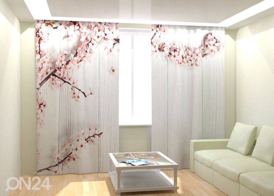 Fotokardinad Blooming Cherry 300x260 cm suurendatud