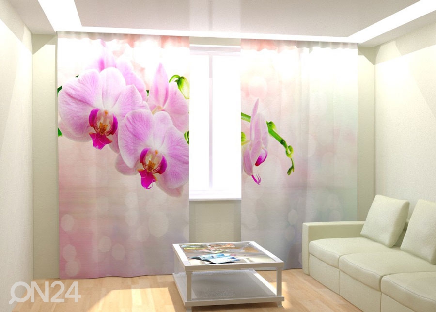 Fotokardinad Pink Orchid 300x260 cm suurendatud