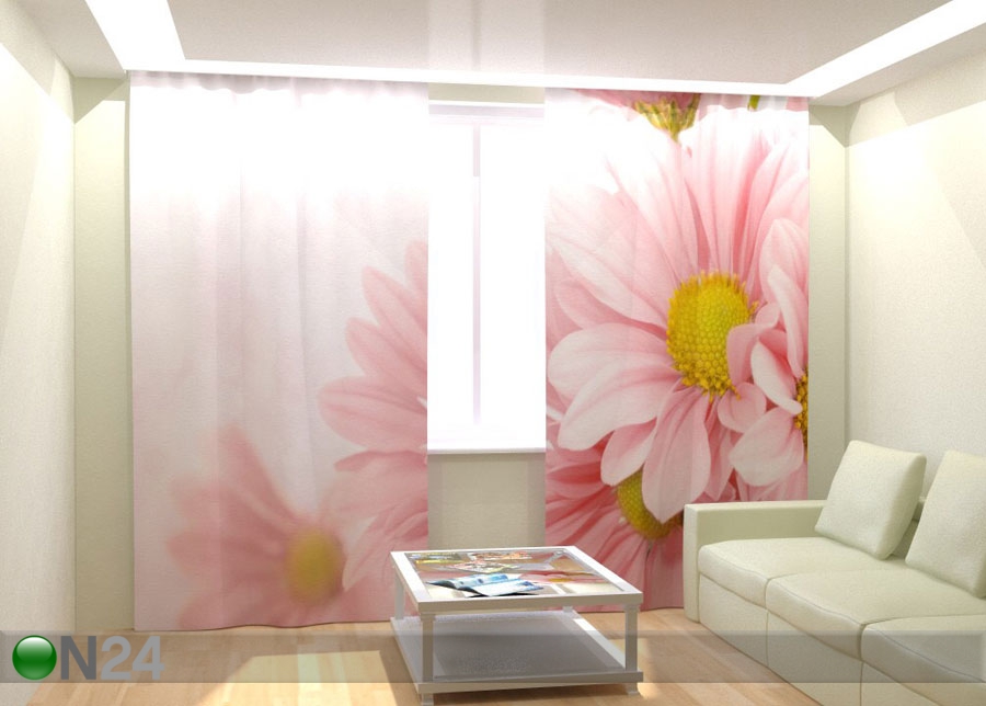Fotokardinad Soft Flowers 300x260 cm suurendatud