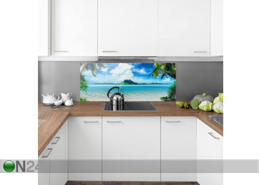 Fotoklaas, köögi tagasein Dream Vacation 40x60 cm suurendatud