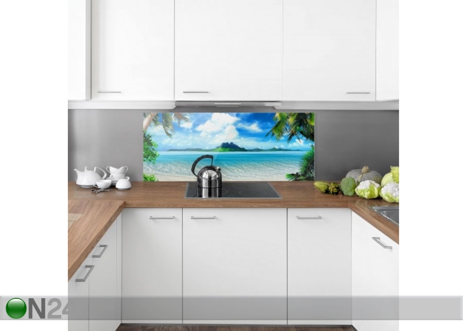 Fotoklaas, köögi tagasein Dream Vacation 59x120 cm suurendatud