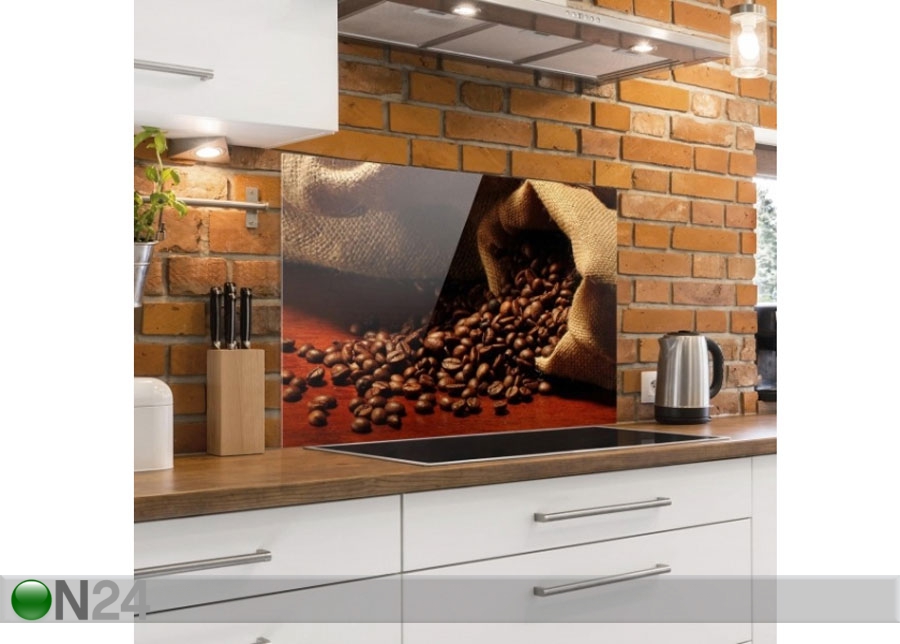 Fotoklaas, köögi tagasein Dulcet Coffee 40x60 cm suurendatud