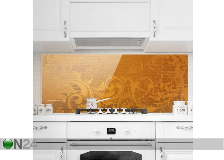 Fotoklaas, köögi tagasein Golden Baroque 40x100 cm suurendatud