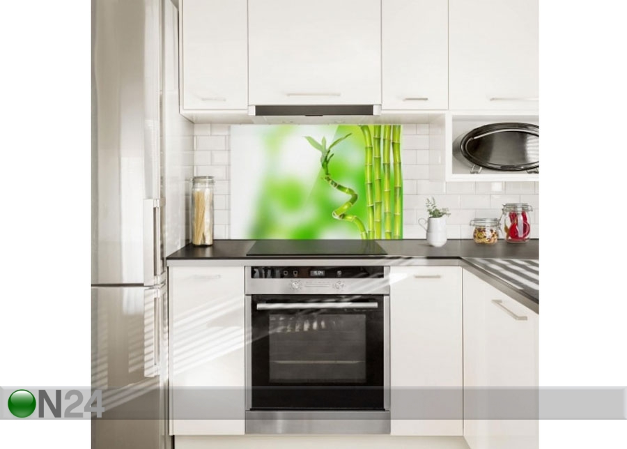 Fotoklaas, köögi tagasein Green bamboo 11, 40x60 cm suurendatud
