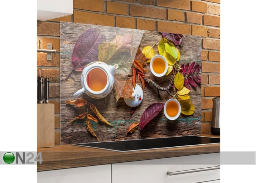 Fotoklaas, köögi tagasein Tea In September 59x90 cm suurendatud
