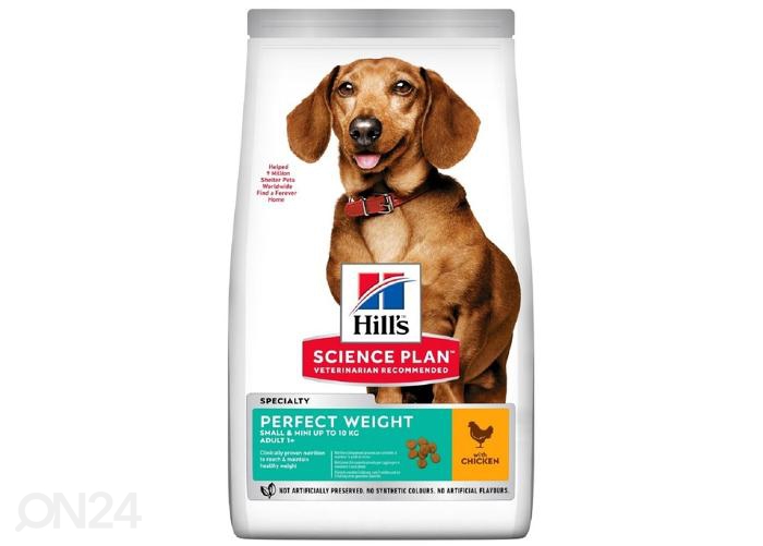 Hill's Science Plan Weight koeratoit kanaga väiksele koerale 1,5kg suurendatud