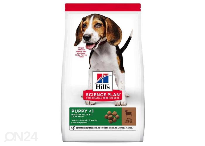 Hill's Science Plan корм для собак с бараниной, для щенков среднего размера 2,5 кг увеличить