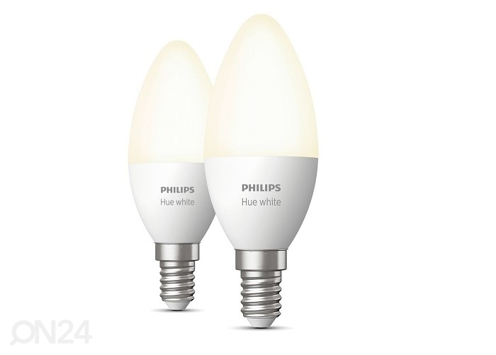 Hue White лампочки 5.5 Вт B39 E14, двойная упаковка увеличить