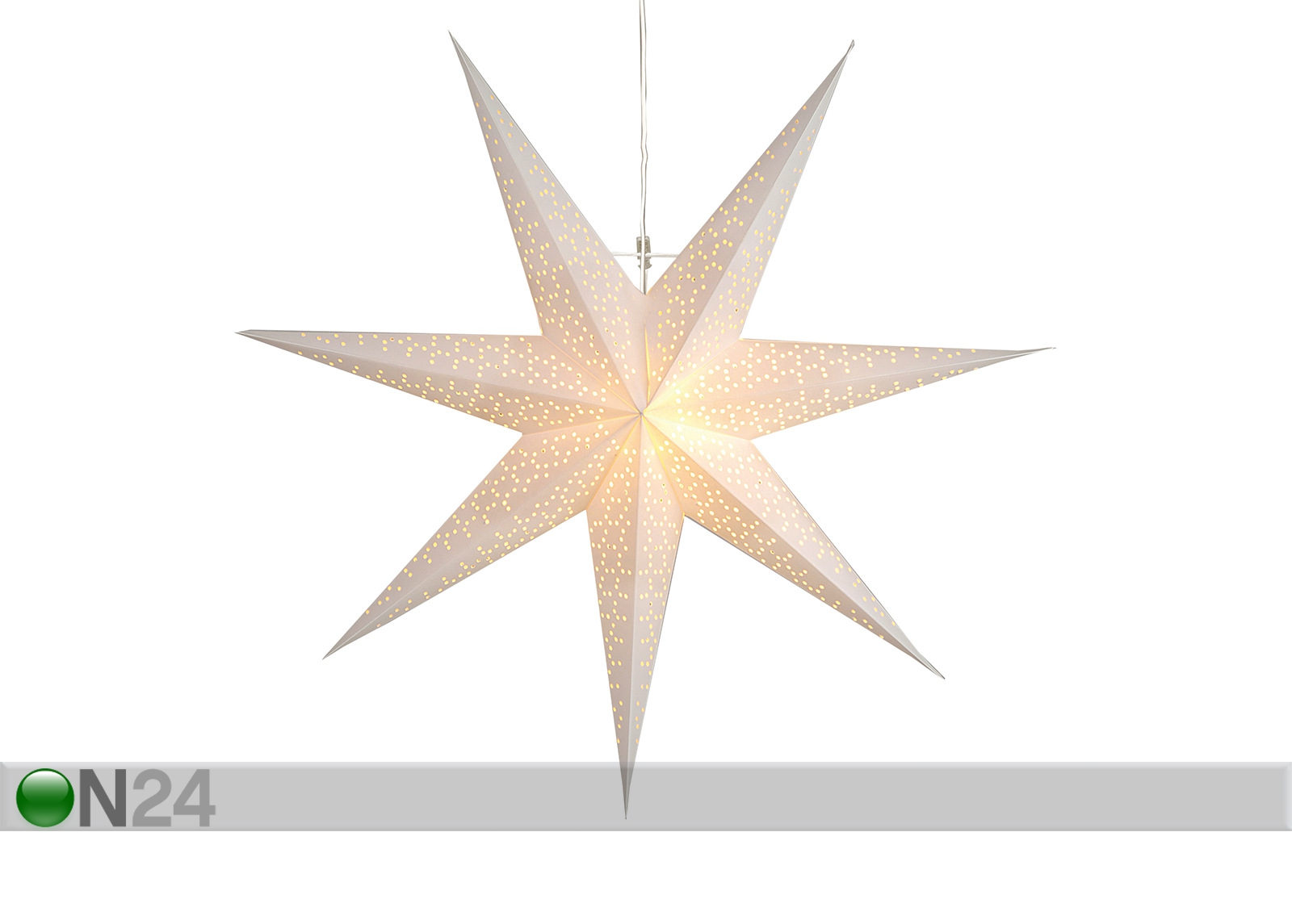 Jõulukaunistus täht Dot 70 cm, valge suurendatud