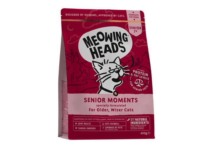 Kassi täissööt Senior moments Meowing Heads 450 g suurendatud