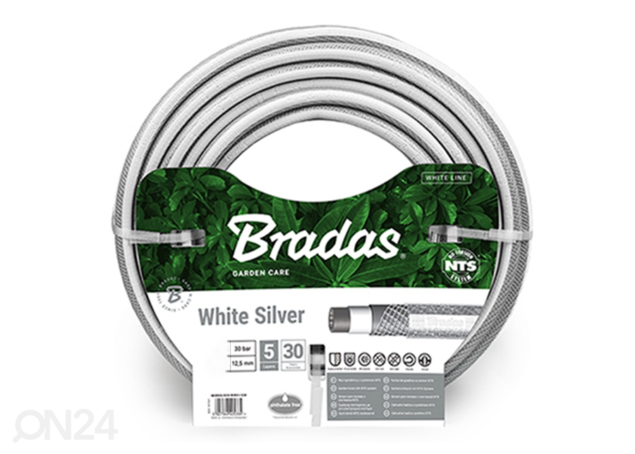 Kastmisvoolik Bradas NTS White Silver 1/2" suurendatud