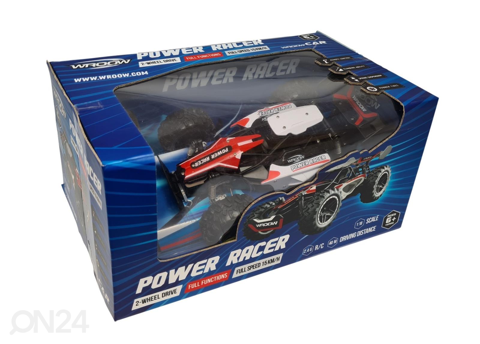 Kauko-ohjattava auto Wroow Power Racer UP-420433   Sisustustavaratalo