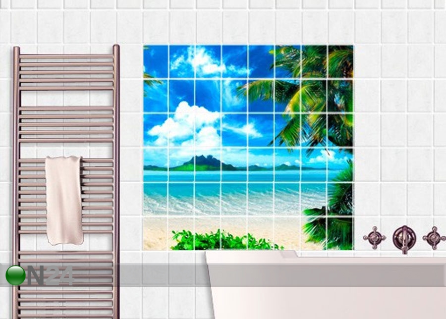 Kleebised seinaplaatidele Dream vacation 120x120 cm suurendatud
