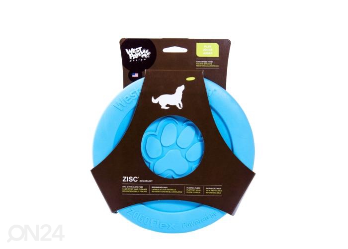 Koera mänguasi lendav taldrik zisc 21,6 cm sinine suurendatud
