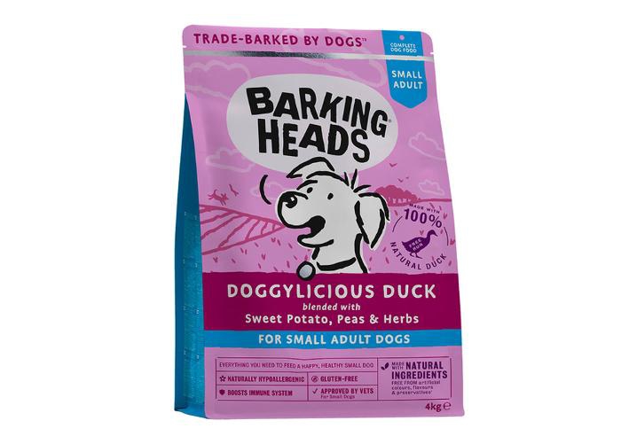 Koera täissööt Barking Heads Doggylicious duck väike tõug 4 kg suurendatud