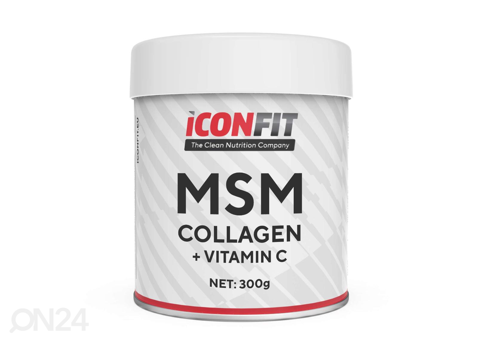 Kollageen + MSM + Vitamiin C 300 g jõhvika Iconfit suurendatud