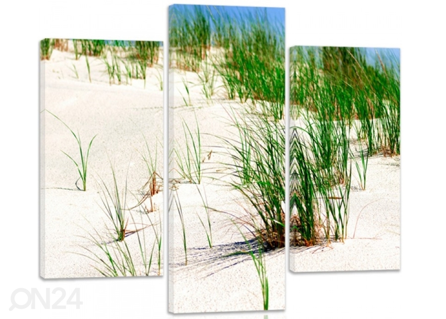 Kolmeosaline seinapilt Dunes on the beach 2 3D 90x80 cm suurendatud