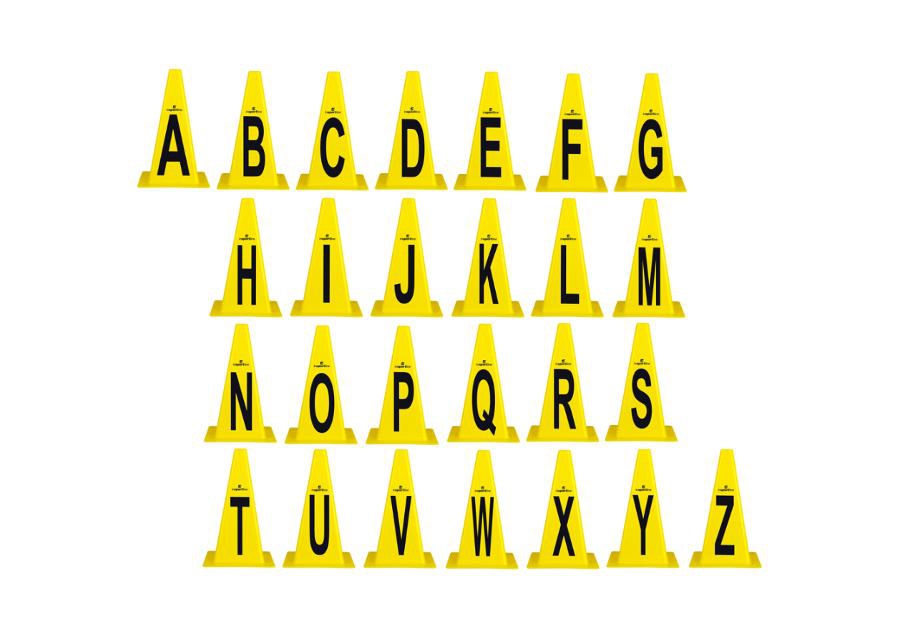 Koonuste komplekt plastikust Alphabet 23cm inSPORTline suurendatud