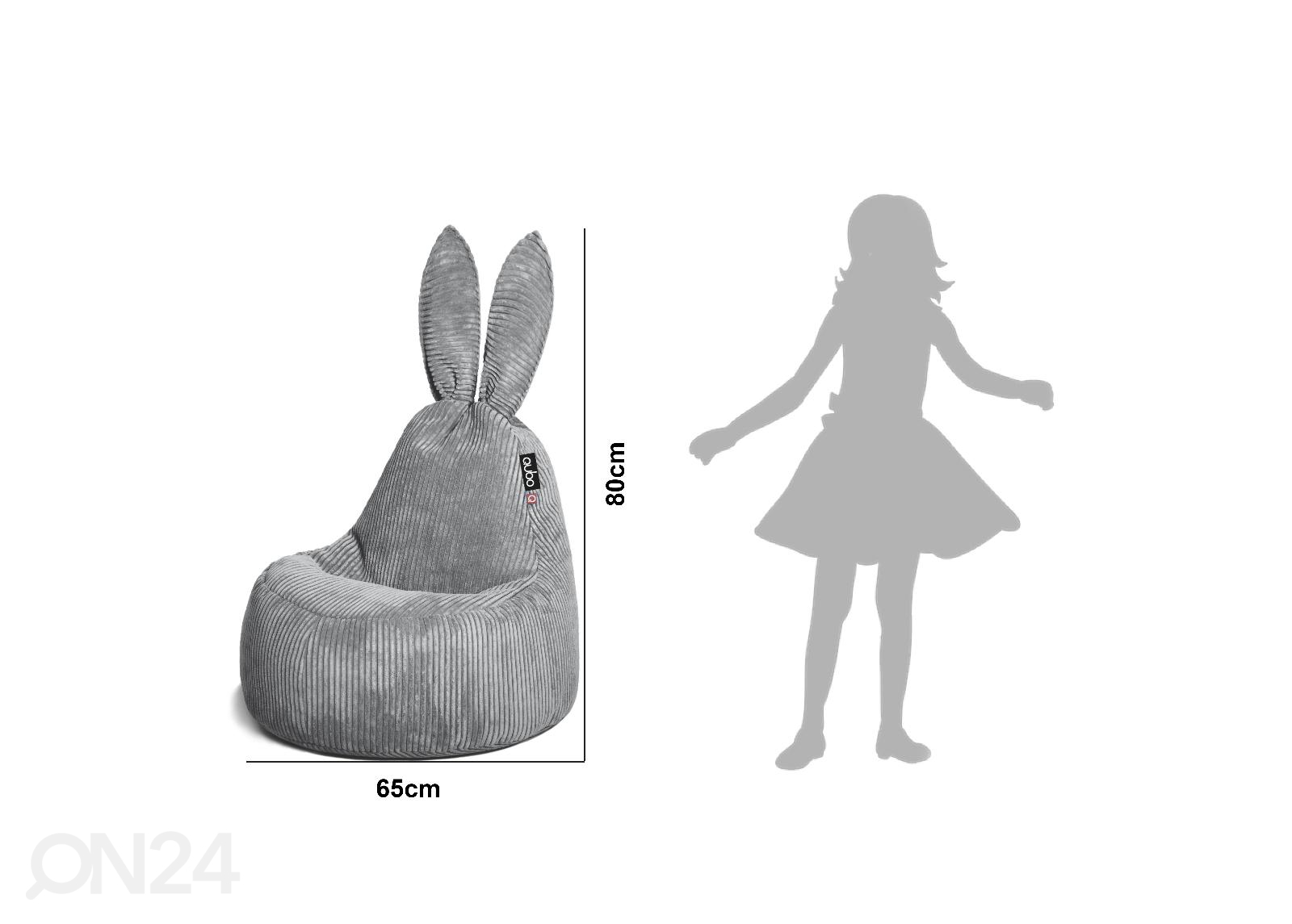 Kott-tool Qubo Baby Rabbit suurendatud mõõdud