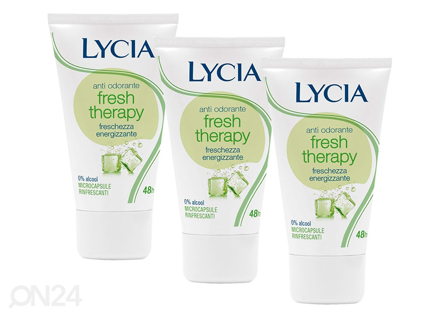 Kreemdeodorant Lycia Fresh Therapy 3x40ml suurendatud