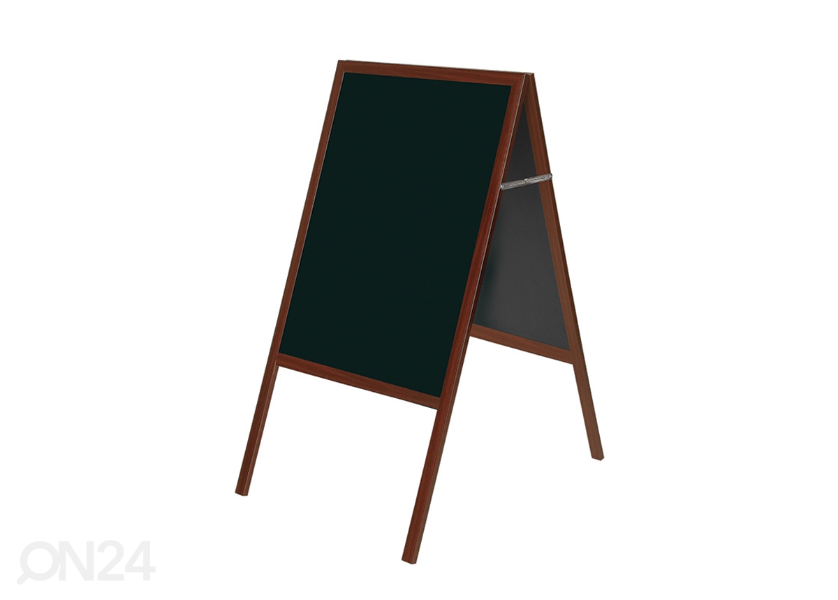 Kriiditahvel Bi-office (harkjalg, kirsipunane puitraam, must) 60x90 cm suurendatud