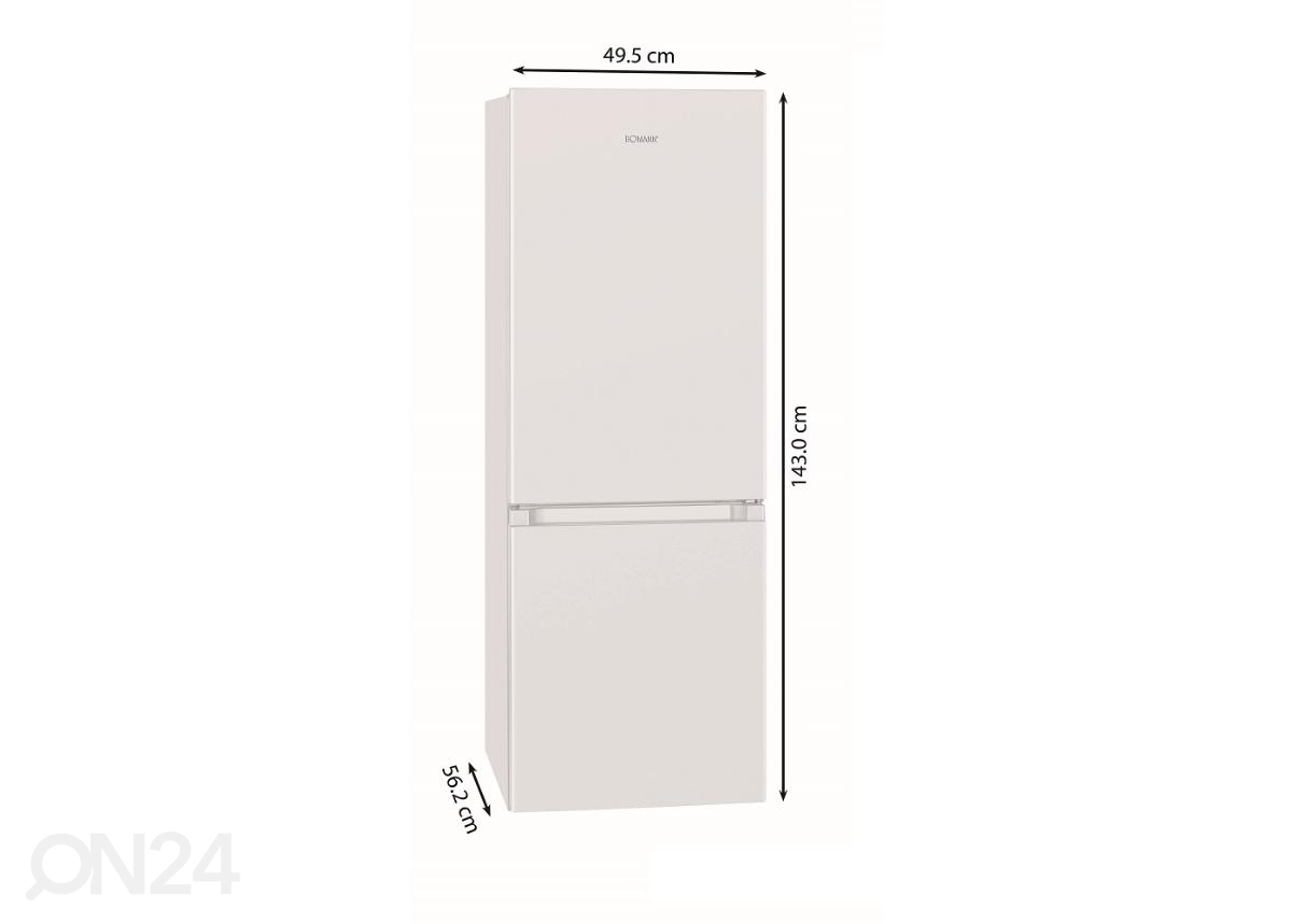 Külmkapp Bomann KG322.1W suurendatud mõõdud