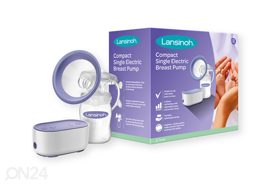 Lansinoh® compact 2-faasiline elektriline rinnapump suurendatud