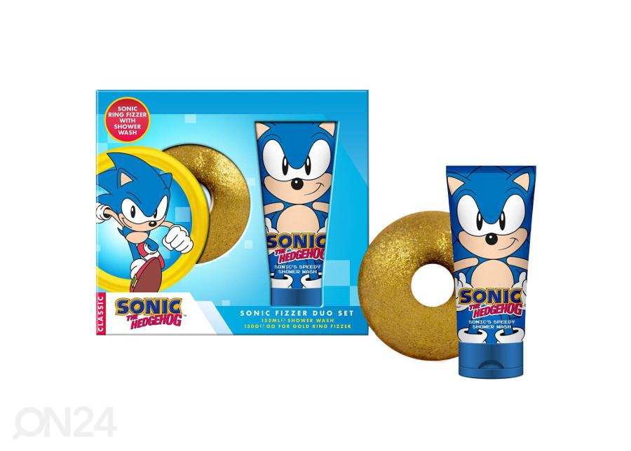 Laste dušigeel ja vannipall Sonic The Hedgehog suurendatud