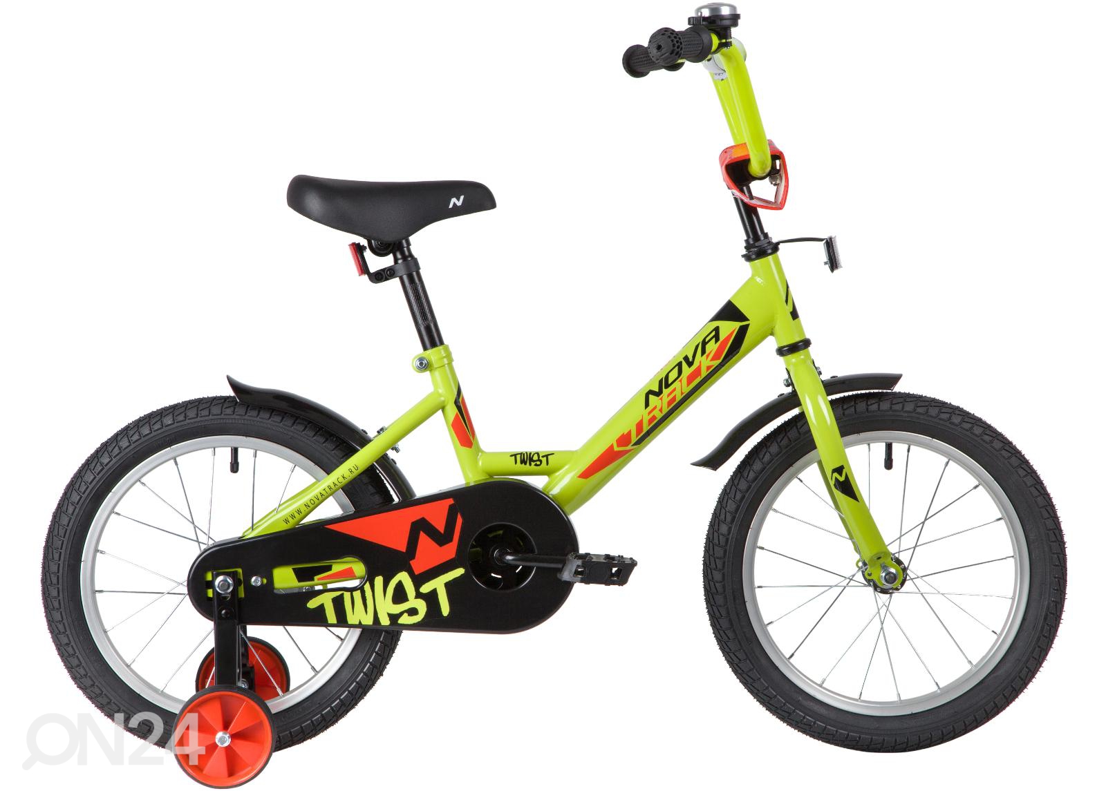 Laste jalgratas 16" TWIST Novatrack roheline suurendatud