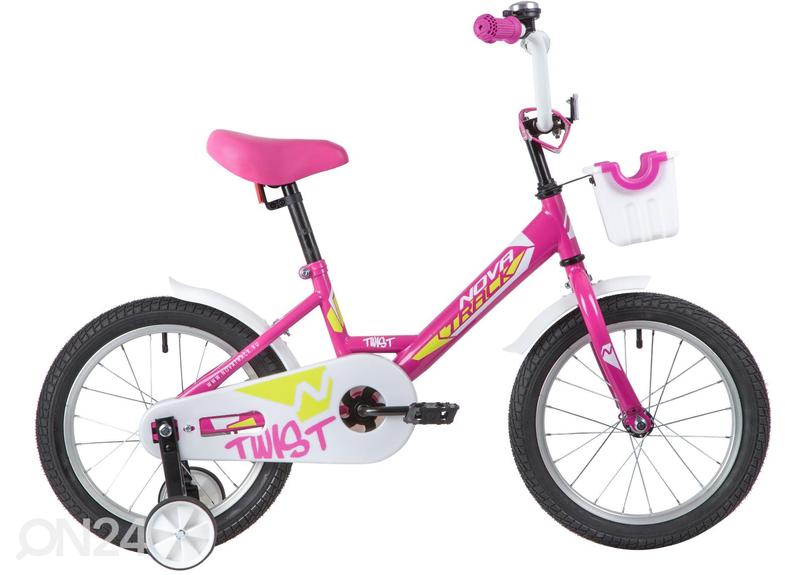 Laste jalgratas 16" TWIST Novatrack roosa suurendatud
