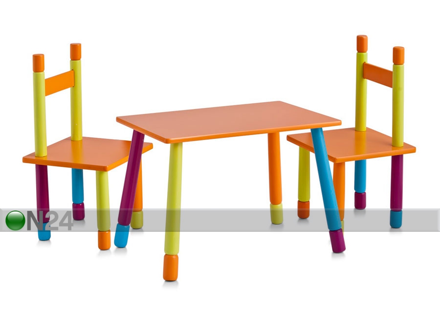 Lastelaud ja toolid Color suurendatud