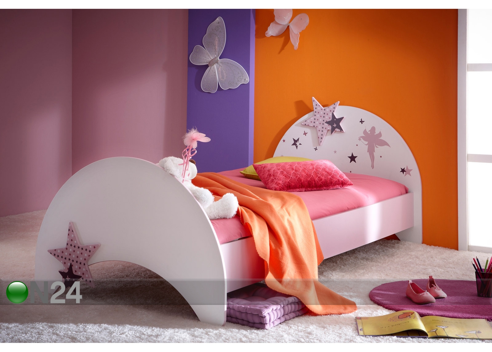 Lastevoodi Fairy + madrats Inter Bonnel 90x200 cm suurendatud