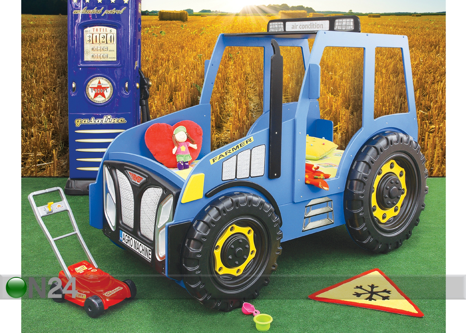 Lastevoodi komplekt Traktor 90x180 cm suurendatud