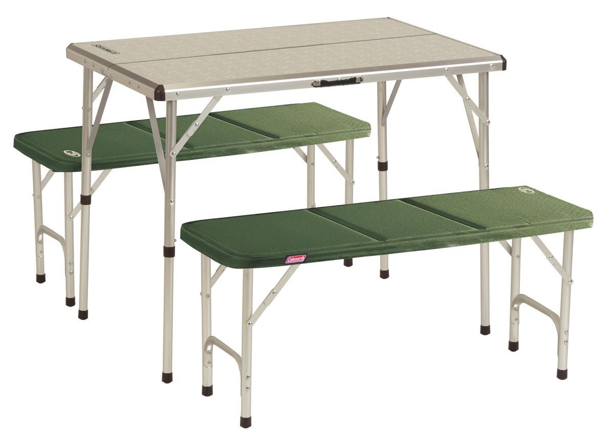 Laua-pinkide komplekt 4le kokkupakitav Coleman Pack-Away Table4 suurendatud