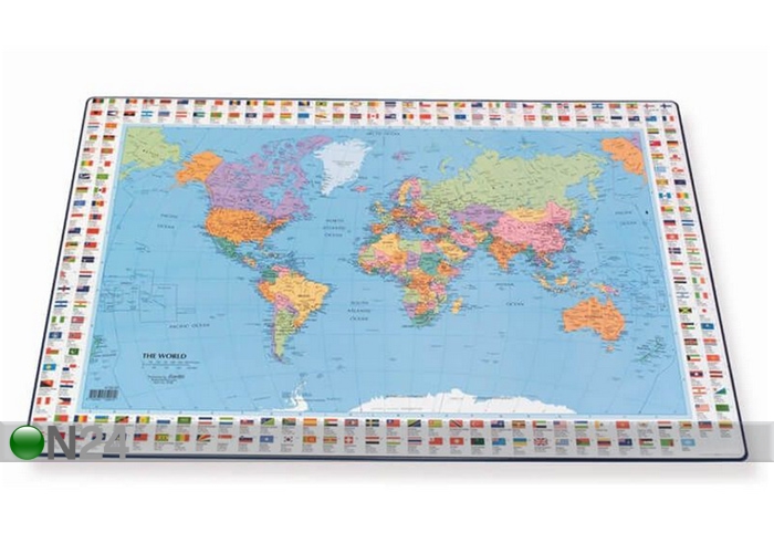 Lauamatt maailma kaart 44x63 cm suurendatud
