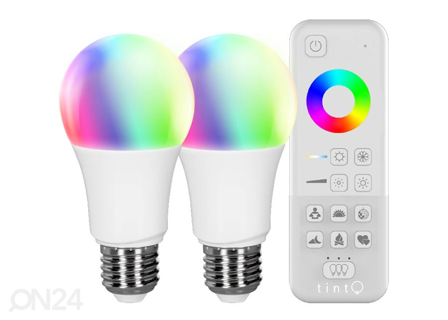 LED elektripirn „valge+värviline“ + pult suurendatud