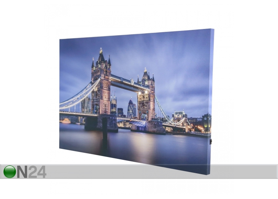 LED pilt Art Tower Bridge 60x40 cm suurendatud